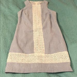 Wisp Striped Dress with Crochet Detail